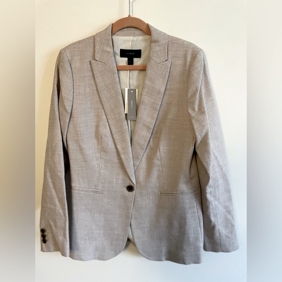 J crew Linen Blazer Size 2 - Picture 1 of 5